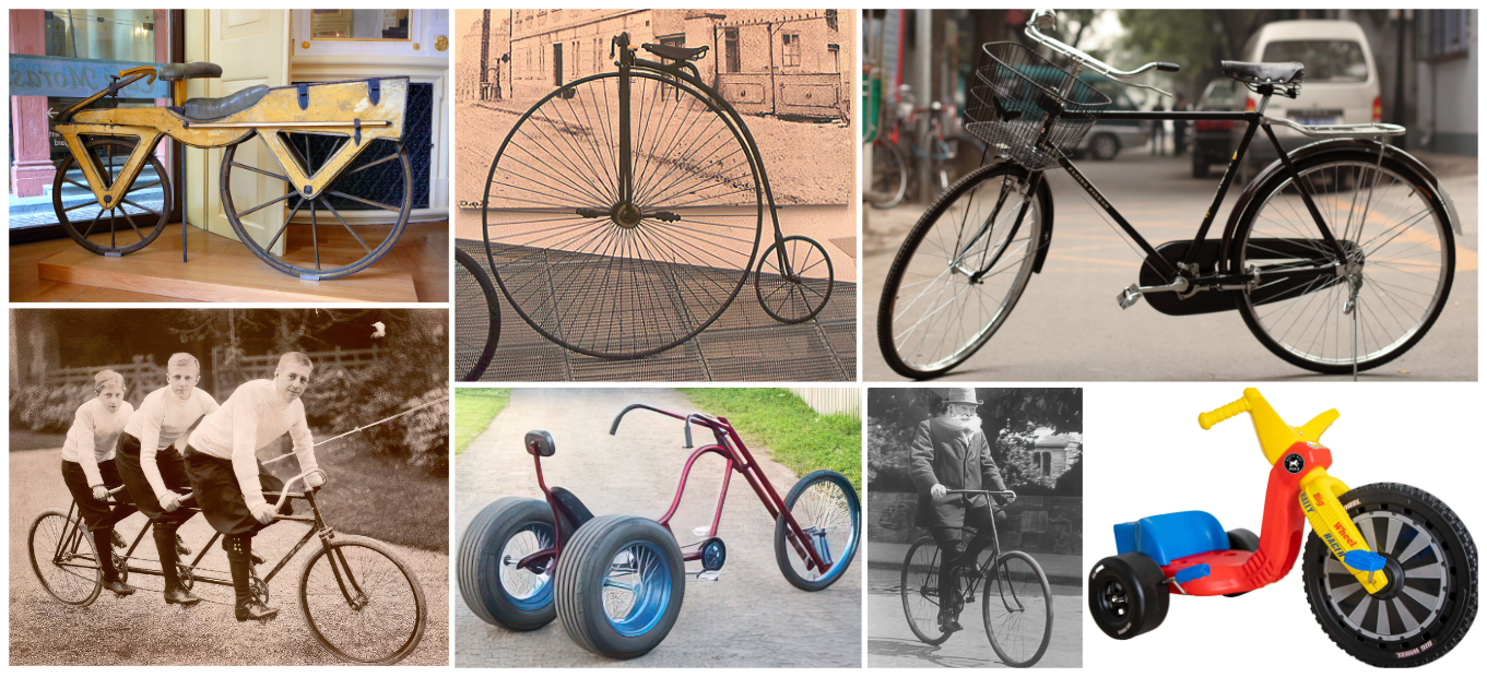 Even limited to 'cycles, wheels come in a thousands of variations.